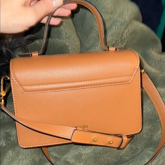 Versace Tan Crossbody Bag with Medusa Emblem - Picture 9 of 14